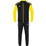 JAKO Heren trainingspak polyester Performance, zwart/soft yellow, XL