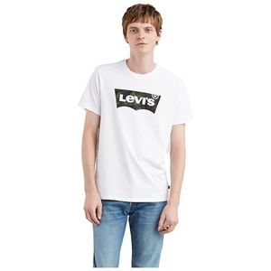 Levi's Heren Housemark Graphic Tee T-shirt, Large Batwing Logo, Hm Ssnl Filll White, XXL