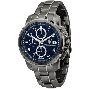 Maserati Coll. Successo Solar Limited Edition, werkt op zonne-energie, kwarts, R8873645006, Donkergrijs', 44mm, Armband