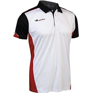 ASIOKA - Sportief poloshirt voor volwassenen - Sportshirt Unisex - Technisch T-shirt met kraag en korte mouwen - Wit
