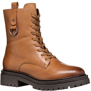 Veterboots - Effen - Glad Leer - Blokhak - Warm Gevoerd