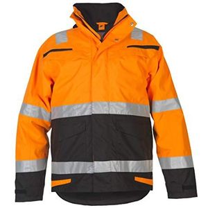 Hydrowear 043705OB Margate Multi Inherent Waterdicht Parka, 3XL, Hi-Vis Oranje/Zwart