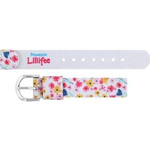 Princess Lillifee Roestvrij stalen textiel horlogeband kinderen meisjes reserveonderdeel 18cm bloemen, 2031847, multicolor, Eine Grösse