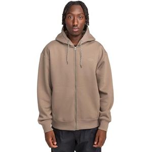 Sweatvest - Walnoot - 70% Polyester 30% Katoen - Met Capuchon