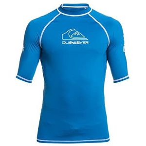 Quiksilver Korte Mouw UPF 50 Rash Vest ON Tour Heren Blauw XS