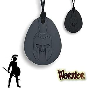 Bijtketting Warrior kauwketting | Sparta Helm | Romeinse krijger - Grijs