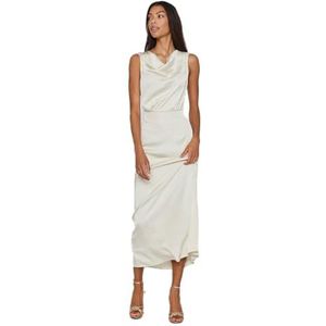 Vila Dames Viravenna Waterfall S/L Maxi Dress-noos jurk, berk, 42