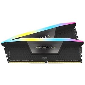 CORSAIR VENGEANCE RGB DDR5 RAM 64GB (2x32GB) 6000MHz CL38 Intel XMP iCUE Compatibel Computergeheugen - Zwart (CMH64GX5M2B6000C38)