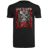 Mister Tee Heren T-shirt Love to Death, print T-shirt voor mannen, grafisch T-shirt, streetwear, zwart, S