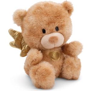 NICI 61184 Knuffeldier, beschermengel beer La Bearie, 28 cm, in geschenkdoos, bruin pluche dier voor meisjes, jongens en baby's, knuffeldier om te knuffelen, te spelen en cadeau te geven