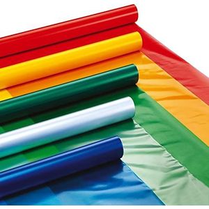 Favorit Boekbeschermingsrollen van polypropyleen, transparant, oranje huideffect, in verschillende kleuren, rol met 5 m, hoogte 45 cm, niet klevend, 50 stuks
