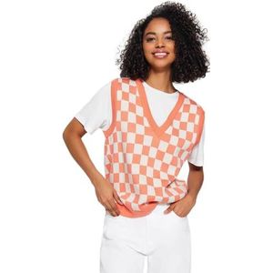 Trendyol FeMan Regular fit Basic V-hals gebreide trui, oranje, M, Oranje, M