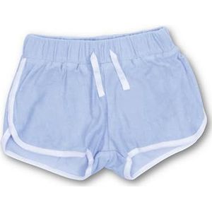 Blauwe badstof meisjes shorts, Meerkleurig, 4 Jaar