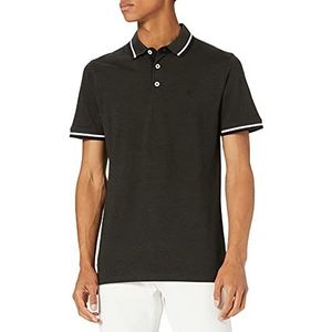 JACK & JONES Heren Slim Fit Polo Shirt JJEPAULOS Uni Zomer Hemd Korte Mouwen Basic Piqué Katoen., Colour:Darkgreen, Size:XS