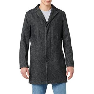 SELETED HOMME Heren Slhhagen W Jas B Noos, Donkergrijs, patroon: zout/peper, L