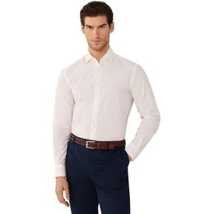 Hackett London Heren H Rev gestempeld riemshirt, roze (lichtroze), S, Roze (Lichtroze), S