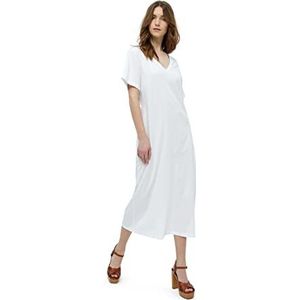 DESIRES - Jurk 'Dina' - Wit - Jersey - Maxi Lengte