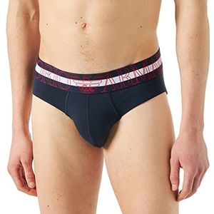 Emporio Armani Heren Mega Logo Brief Slip voor heren, Marine., S