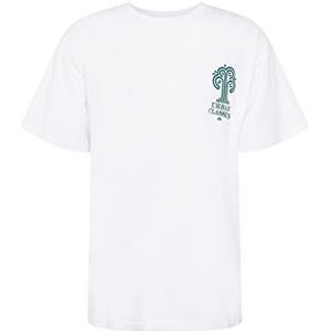 Urban Classics Heren T-shirt van biologisch katoen, Organic Tree Logo Tee, heren bovendeel met logo-print, verkrijgbaar in 2 kleuren, maten XS - 5XL, wit, XL