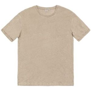 GIANNI LUPO Heren T-shirt van linnen GL087Q-S24, Beige, XXL