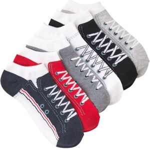 K. Bell Socks Women's 6 Pair Pack Fun Pop Culture Funny Novelty Low Cut No Show Socks, Sneakers (Black), Shoe Size: 4-10