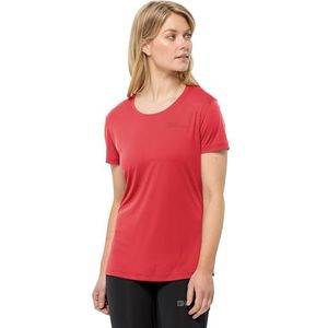 Jack Wolfskin Tech T W T-shirt, Hot Red, XXL Dames, Helder rood, XXL