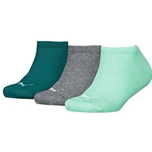 PUMA Unisex Kids Invisible Footie Hosiery, Mint/Lagoon Green, 23/26, mint/Lagoon Green