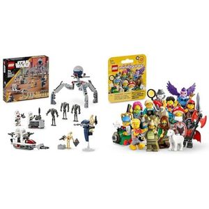 LEGO Clone Trooper & Battle Droid Battle Pack Ruimte, vanaf 7 Jaar, 75372 & LEGO Minifiguren Serie 25, 71045, om zelfstandig mee te spelen en avonturen te beleven, vanaf 5 jaar