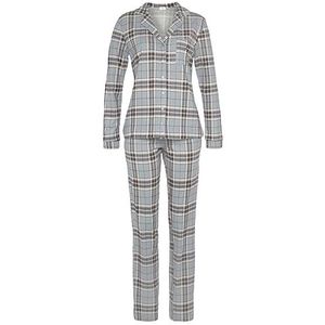 s.Oliver Pyjama voor dames, blauw-grijs geruit, Blauw-grijs-geruit, 32-34