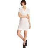 TOMMY HILFIGER Dames SLIM OPEN NK POLO JURK WW0WW42567, wit, XXS, Wit (Ecru), XXS