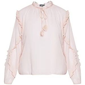 DreiMaster Vintage Dames katoenen blouse, roze, XL, roze, XL