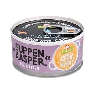 GranataPet Suppen Kasper Zalm & Pluimvee Kat Tussendoortje 12 Blikjes van 70 g