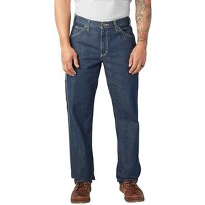 Dickies mannen casual fit timmerman jeans, zwart, Steen gewassen, 33W / 32L