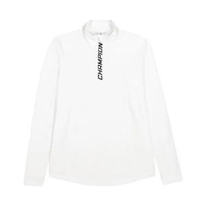 Champion Legacy C-Tech W (117586) - Quick-Dry Micro Polar Fleece Half-Zip High-Neck Sweatshirt, Marshmallow (STR), L Dames FW24, Marshmallow (Str), L