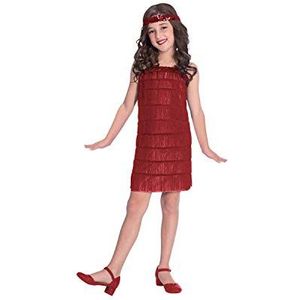 (9905737) Child Girls Red Flapper Dress (6-8yr)