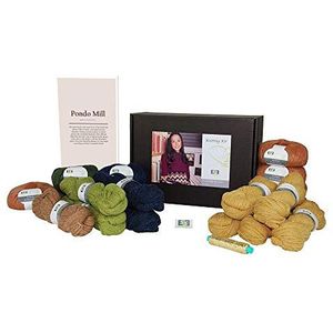 DesignEtte Pondo Mill Grove breiset trui voor haar merinowolgaren en Super Kid Mohair 50g≈175m 4ply Plus patroon geel, L/XL-2XL/3XL