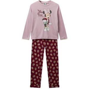 United Colors of Benetton Pyjamaset voor meisjes en jongens, Paars, XXS