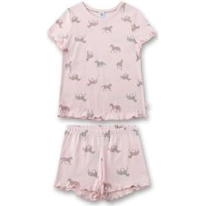 Sanetta Kindermeisjespyjama, korte shorty, 100% biologisch katoen, rosé, 92 cm