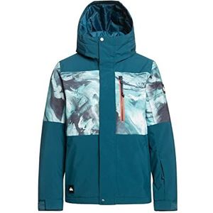 Quiksilver Jongens Mission Printed Block Youth Jk Shell-jas, blauw, M