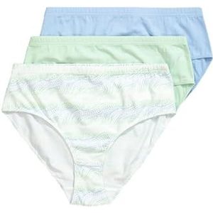 Ulla Popken, Dames, grote maten, 3-delig, midi-brieven, Dot Wave, groen, 42/44