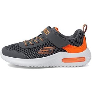 Skechers Boys, sneakers, houtskool & oranje, synthetisch/textiel/trim, 43 EU, Houtskool Oranje Synthetisch Textiel Trim, 43 EU