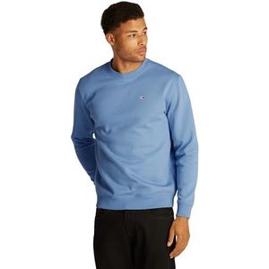 Tommy Jeans Heren TJM REG S VLAG FLEECE CREW DM0DM20741 Pullover Sweatshirt, Blauw (Colorado Blauw), XS, Blauw (Colorado Blauw), XS