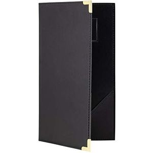 Securit rekenmap Classic, ca. 13 x 24 cm, zwart, klassiek, met vakken voor bankbiljetten, creditcards en kassabonnementen