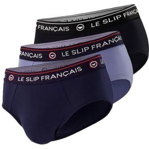Le Slip Français Set van 3 slips, Marineblauw Blauw Zwart, Eén maat
