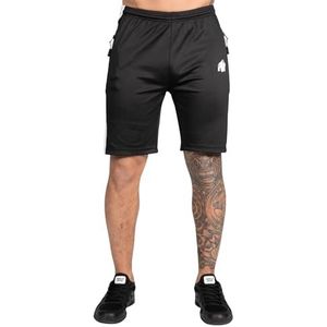 Gorilla Wear - Benton Track Shorts - Zwart - Bodybuilding Sport Dagelijks vrije tijd met logo opdruk licht en comfortabel voor optimale beweging van polyester en spandex