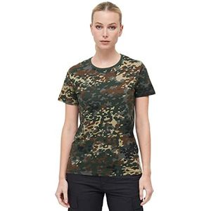 Brandit Army T-shirt dames leger leger leger shirt Lady Militair BW onderhemd Camo, vlek-camouflage, M