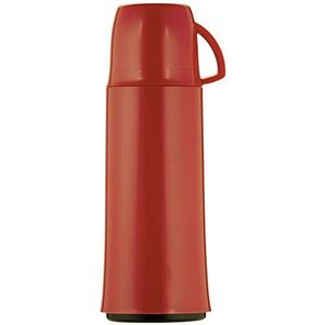 Helios Elegance thermosfles, 0,5 liter, kunststof, rood, beker met handvat