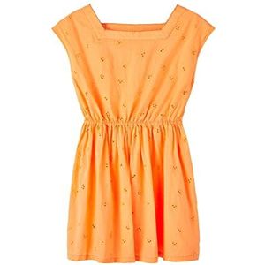 NAME IT Nkfhimalou Ss Dress Jurk voor meisjes, Mock Oranje, 116 cm