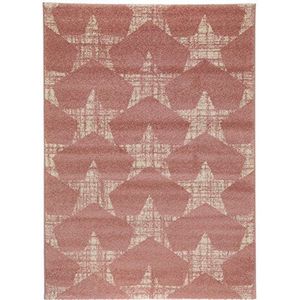Benuta Tapijt Justin Roze 120x170 cm | Modern tapijt voor woon- en slaapkamer
