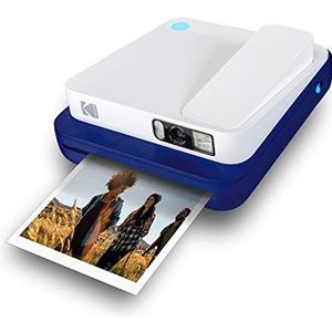 KODAK RODCLASAMZBL Smile Classic Instant Digitale camera + Bluetooth (blauw), 16MP, starter pack 8,5 x 4,25 inch ZINK papier